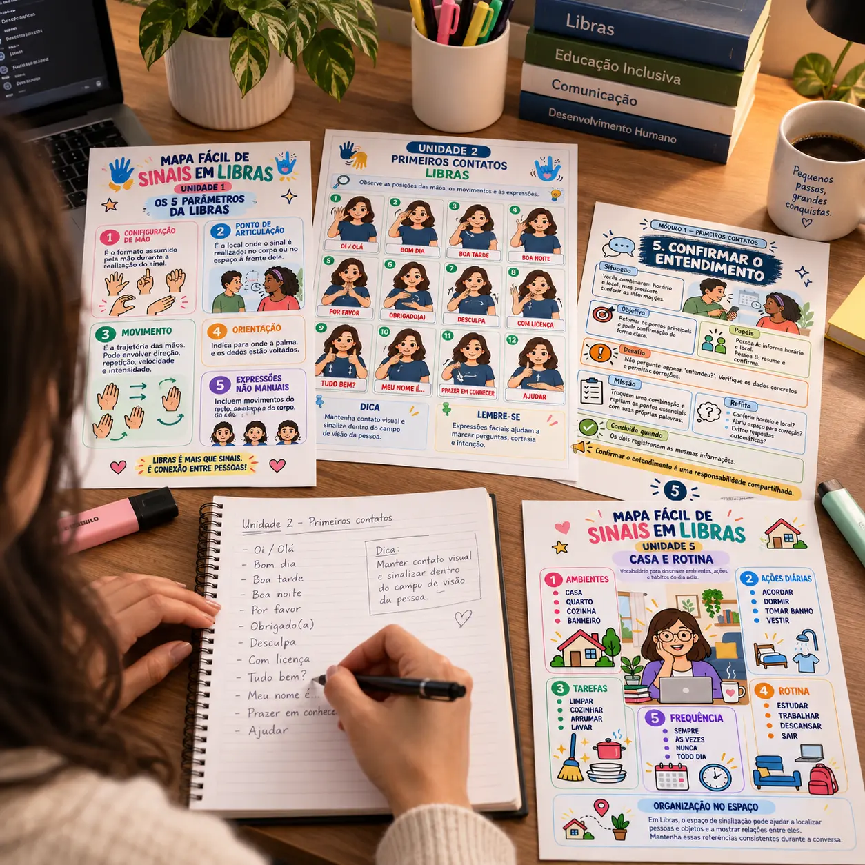 Material em ambiente de estudo